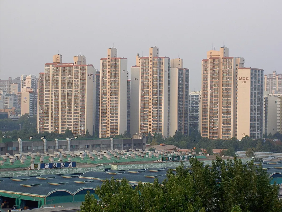 서울 가락동의 아파트 건물들이 밀집해 있는 모습입니다.